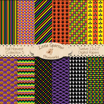 Fall Harvest Collection #5 Set of 12 Digital Papers