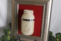 Framed hanging Mason jar