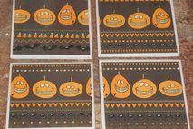 Halloween Jack-O-Lantern Coasters