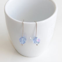 LILAC SILVER EARRINGS / BRIDAL JEWELRY / SILVER DANGLE EARRINGS