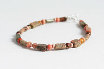 Gemstone Bracelet in Peaches and Greens