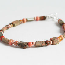 Gemstone Bracelet in Peaches and Greens