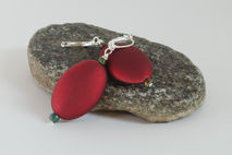 Rich Red Bead Earrings