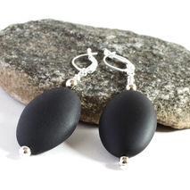 Black Bead Earrings