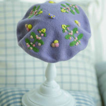 Beret new autumn and winter wool felt original hand-made "Purple