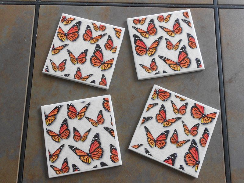 Butterfly Coasters Set of Four PinkLion