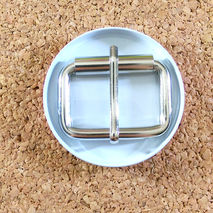 Roller Belt Buckle Round Rectangle Silvery Metal Findings