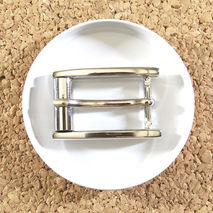 Roller Belt Buckle Rectangle Silvery Metal Findings