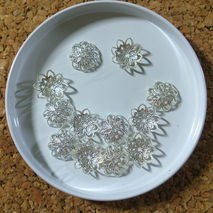 Silver Flower Bead Cap Jewelry Findings Nickel Free Beadcap