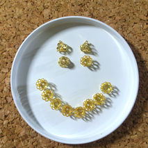 Golden Bead Cap Jewelry Findings Nickel Free Craft Supplies