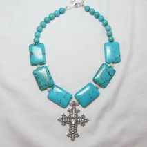 Beautiful Turquoise Cross Necklace