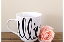 Personalized Bridesmaid, Wedding Party,Bridal Shower White Mug H