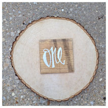 Wooden Square Wedding Table Numbers Hand-Painted