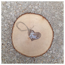 Wooden Heart Wedding Table Number Tags Hand-Painted