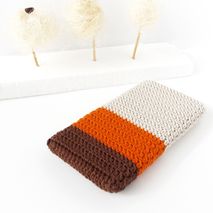 Brown Beige ombre cotton phone case