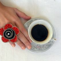 Flower Zipper Ring