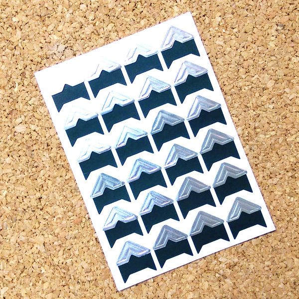 Self Adhensive Paper Photo Corner Holder Sticker Tape Silver