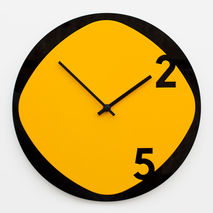 Clock 25 - Yellow & Black