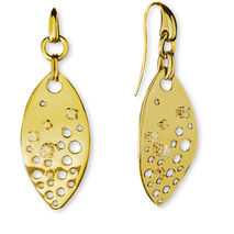 Yellow Gold-Plated Ineludible Bronze Earrings