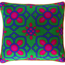 Beautiful Blue Pink Flower Cushion Cover