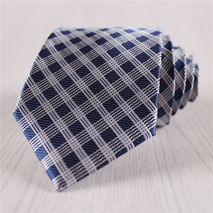 royal blue plaid mens formal fashion neckties groomsmen ties+n10