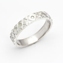 Sterling Silver Diamond Stacking Ring