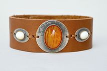Leather Rustic Cuff Bracelet