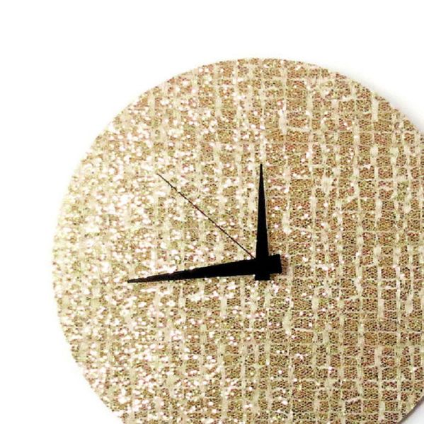 Gold Glitter Wall Clock Clocks By Shannon PinkLion