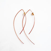 Arc Open Hoop Earrings in Copper