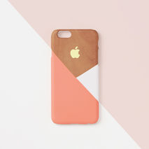 iPhone case - Peach layered wood pattern non-glossy L15