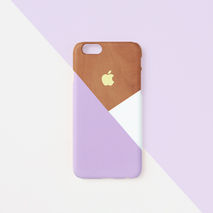 iPhone case - Violet layered wood pattern case non-glossy L16