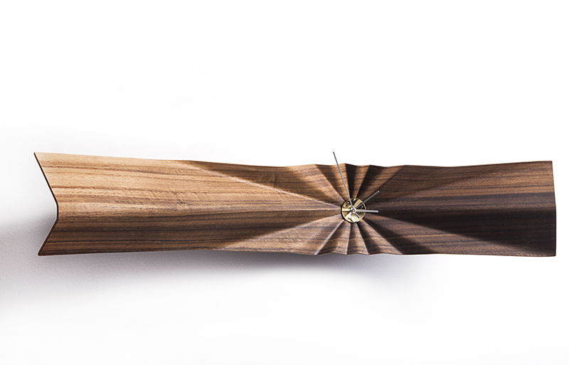 Unfolded Horizontal Wall Clock Cozi Studio PinkLion