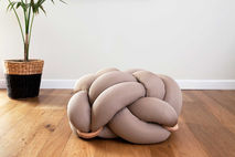 Knot Floor Cushion (Beige)