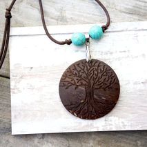 CARVED TREE NECKLACE