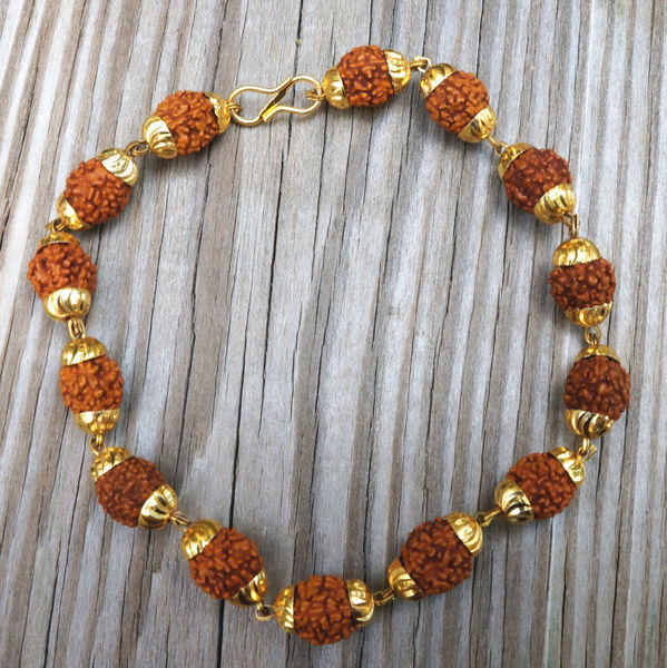 GOLD RUDRAKSHA BRACELET Soothi Style With Substance PinkLion