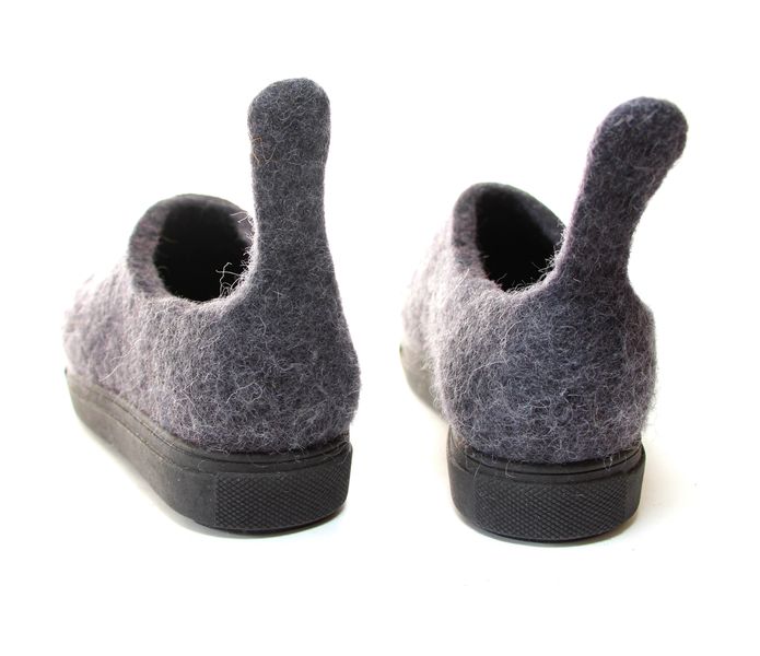 Women�s Organic Wool Shoes Monochrome Cat FELT FORMA