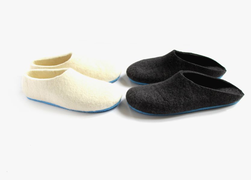 men's wool felt clogs