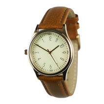 Backwards Watch Small Numbers Rose Gold Free Shipping