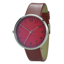 Backward Watch Old English Numbers Red Elegant Free shipping