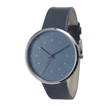 Minimalistic Watch Small Numbers Blue Face