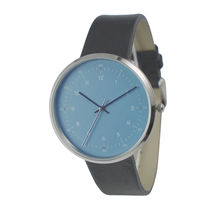 Minimalistic Watch Small Numbers Light Blue Face